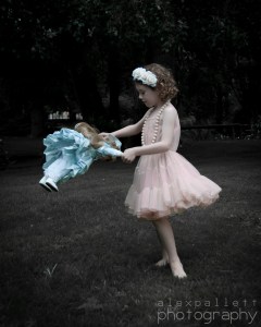 girl with doll - Buninyong Botanical Gardens