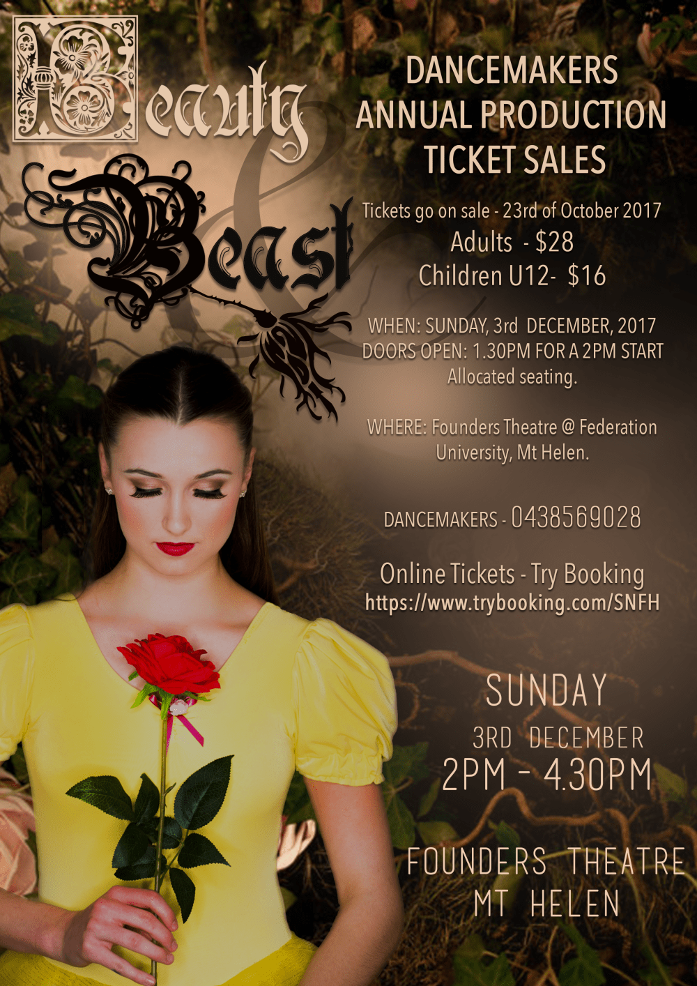 Beauty and the Beast tickets poster